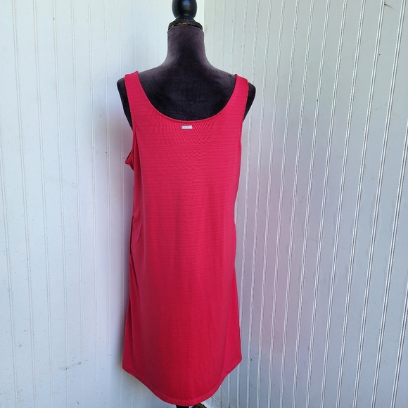 Columbia Dress Easy Does It Sleeveless Drawstring Waist Hot Pink Stretch XL - Picture 6 of 13